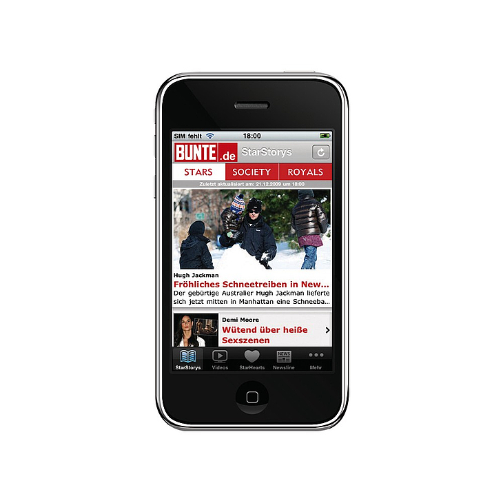 Bunte iPhone App, YOC AG